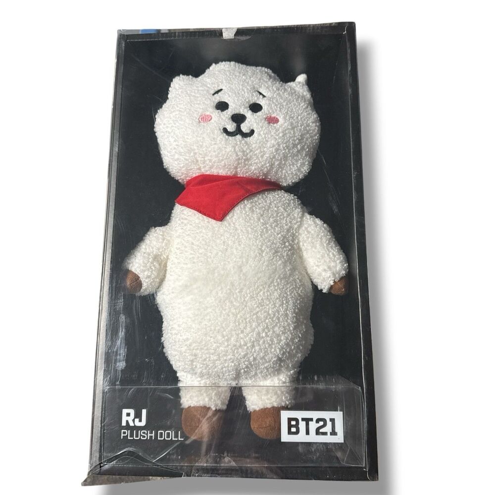 BTS BT21 RJ White Standing BTS Plush Doll Line Friends Jin Army K- Pop Authentic